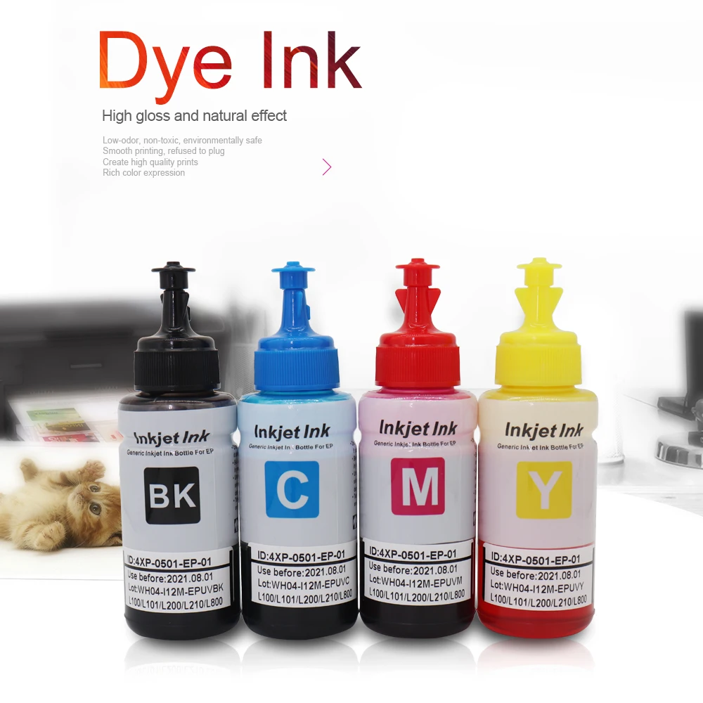 

4 colors Universal Compatible Refill Dye Ink kit Replacement For HP For Canon For Brother For Epson Printer Ink Ciss 4*70ml