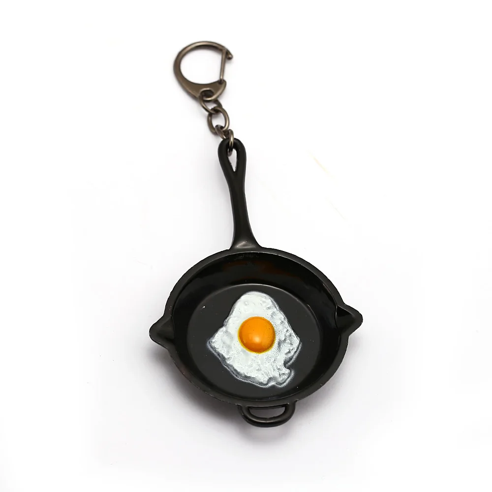

Mengtuyi Jewelry Game Jedi Survival PUBG Pan Fried Egg Skin Keychain Exquisite Fry Pan Keychain Accessory