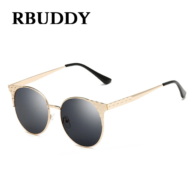 Rbuddy классический Для Женщин Круглые Солнцезащитные очки Cat Eye ретро UV400 оттенки