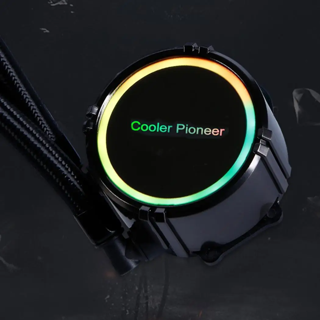 Интегрированное водяное охлаждение процессора теплоотвод 240 RGB AURA черный