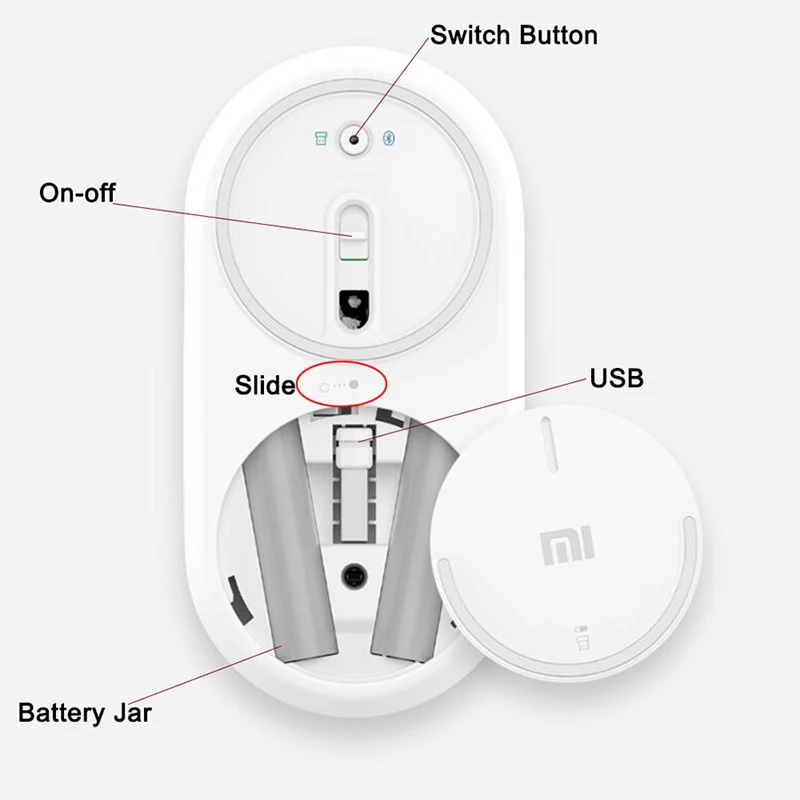 Оригинальный Xiaomi mi беспроводной мышь Портативный Игровые мыши Alu Ми ниум Сплав ABS