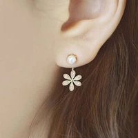 new product launch cheap marketing gift new fashion big white flower earrings for women 2020 gold jewelry bijoux elegant gift