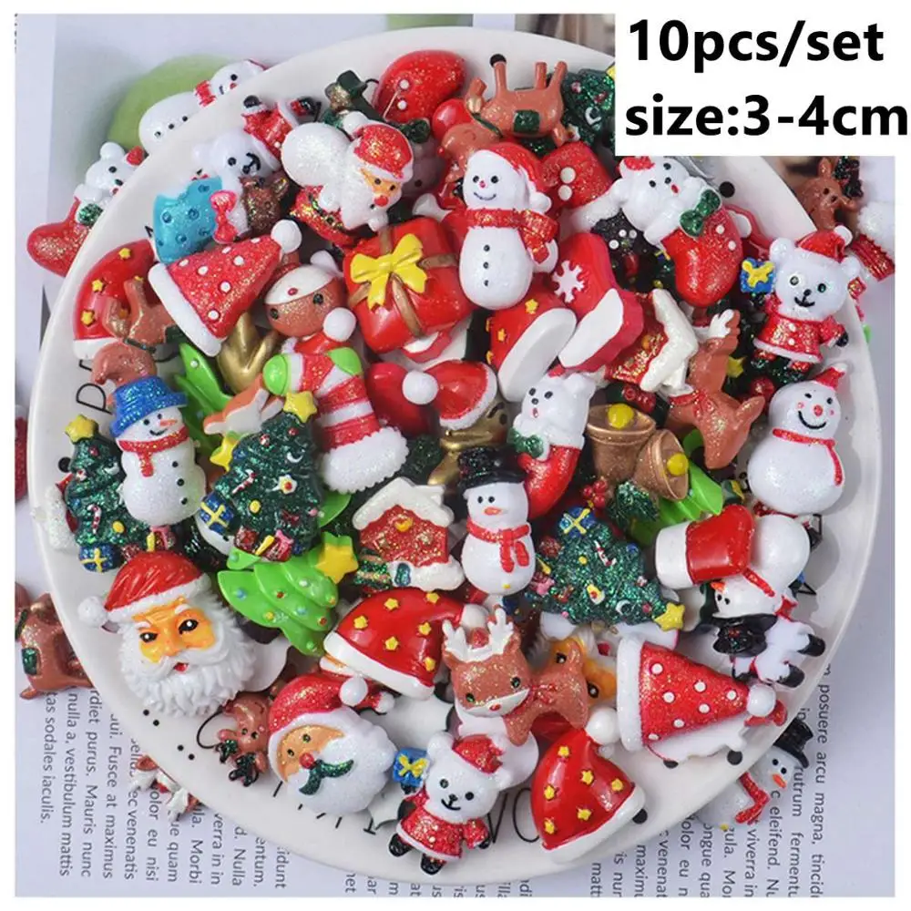 Christmas Accessorie Taoup 10 шт. смолы Merry рождественские аксессуары Подвески Висячие украшения Рождественский Декор для дома рождественские поделки Noel креативный Горячий - Цвет: Christmas Accessorie