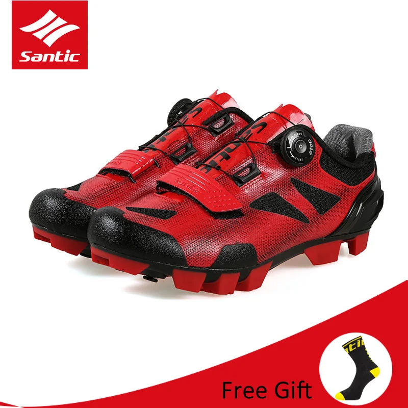 Santic Men Breathable Bicycle Cycling Shoes Professional MTB Mountain Bike Quick Dry PU Soft Elastic Lock Riding | Спорт и