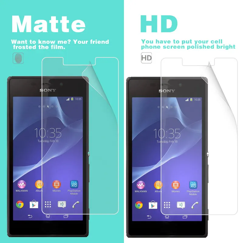 Антибликовая матовая защитная пленка для Sony Xperia M2 AQUA S50h D2403 D2406 4 8 В HD прозрачная