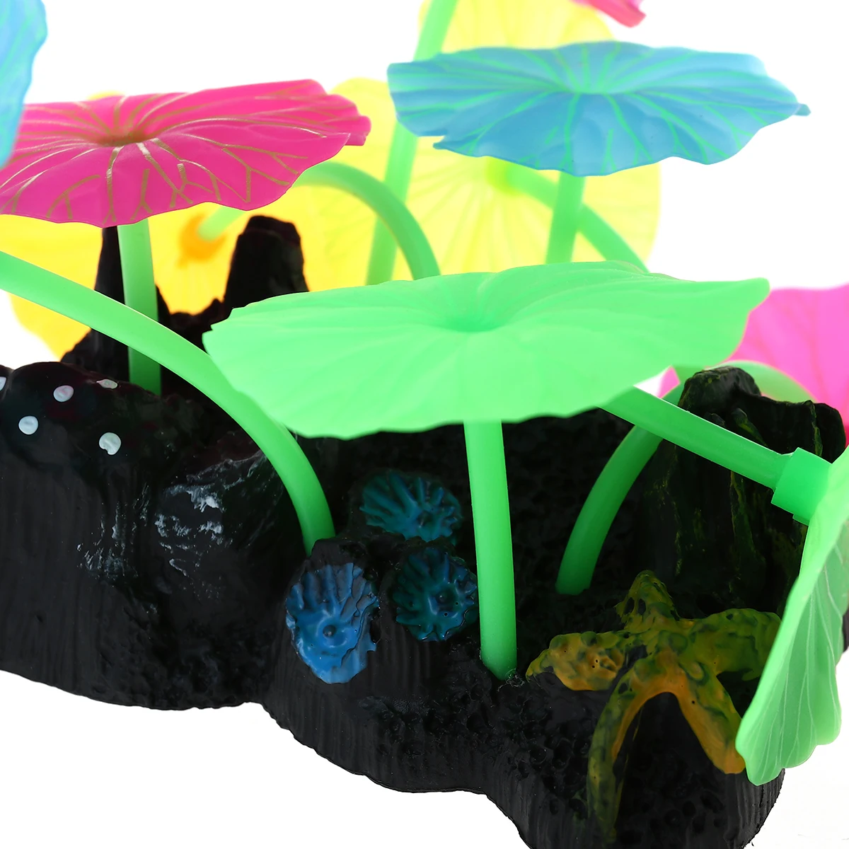 9 шт. Световой светящийся эффект искусственного красочные листья лотоса для