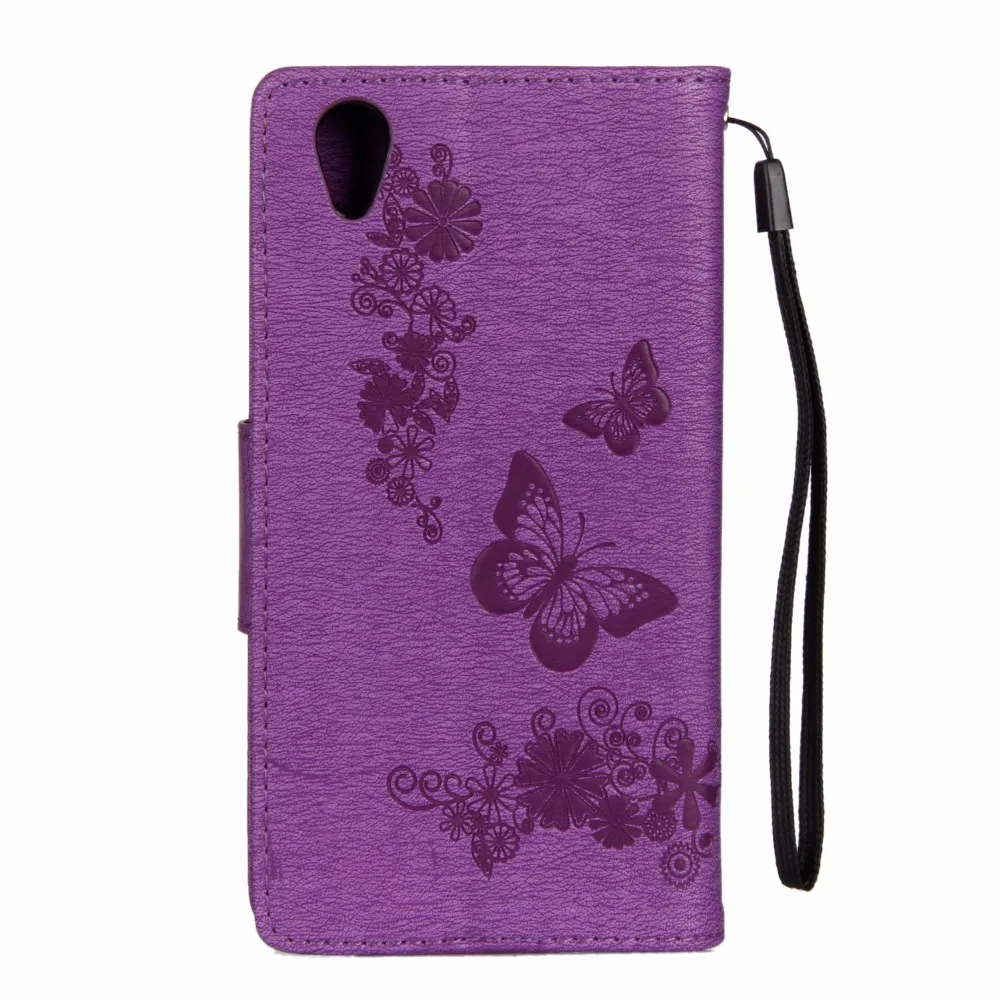Leather Case For Sony Xperia L1 Fundas Cover Butterfly Flip wallet Phone Bag coque | Мобильные телефоны и аксессуары