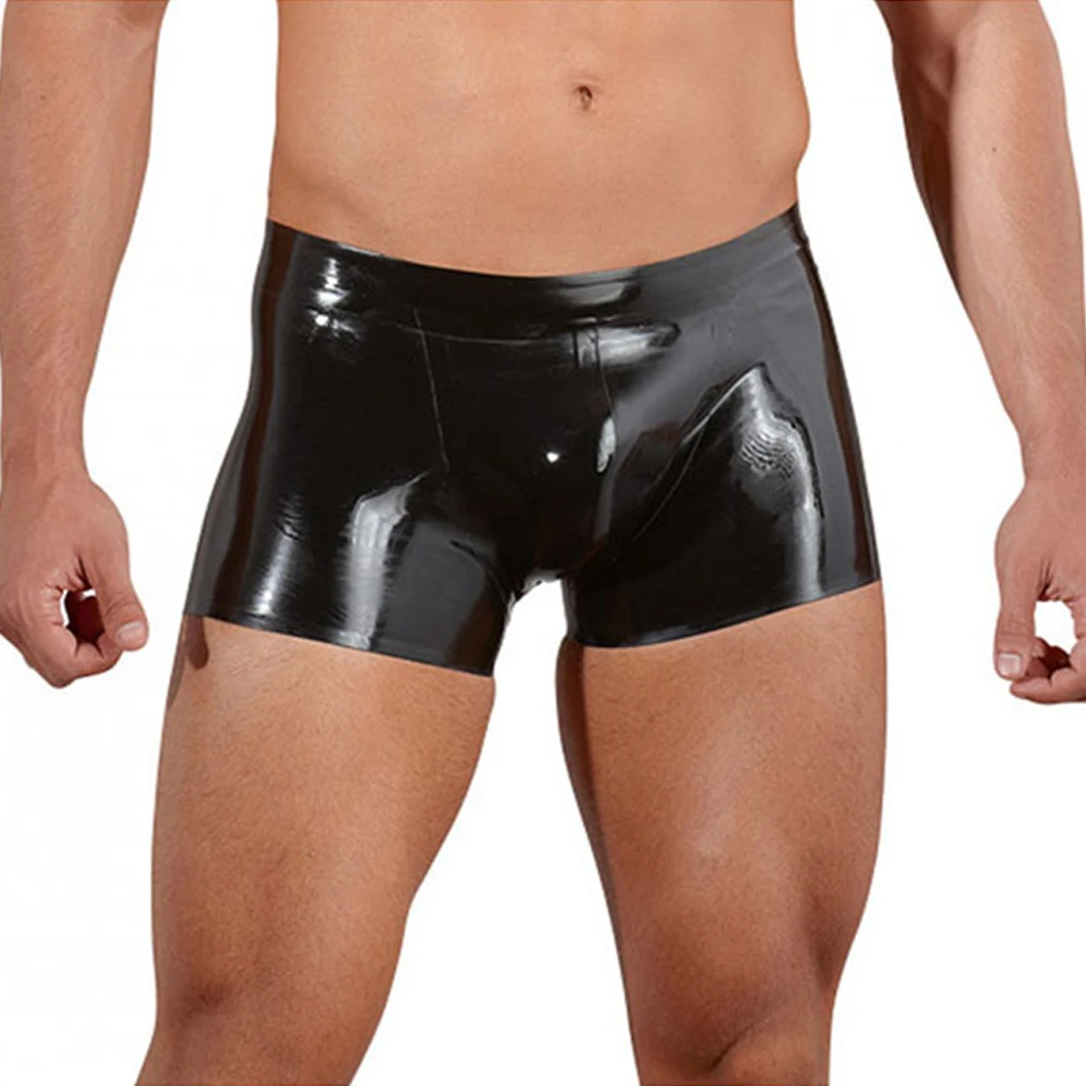 Мужские открытые ластовицы кожаные шорты-боксеры, шорты Wetlook, Клубная одежда, Гей Нижнее белье, эротические шорты-боксеры с вырезами, мужское нижнее белье, кожаные трусы