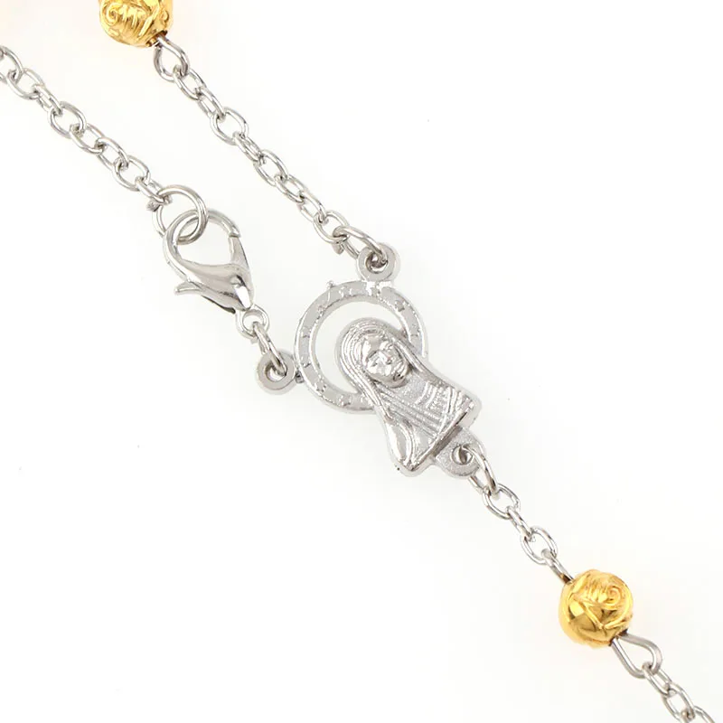 6 мм Пластиковые розовые бусы четки браслет с серебряным Омаром из металла Марии