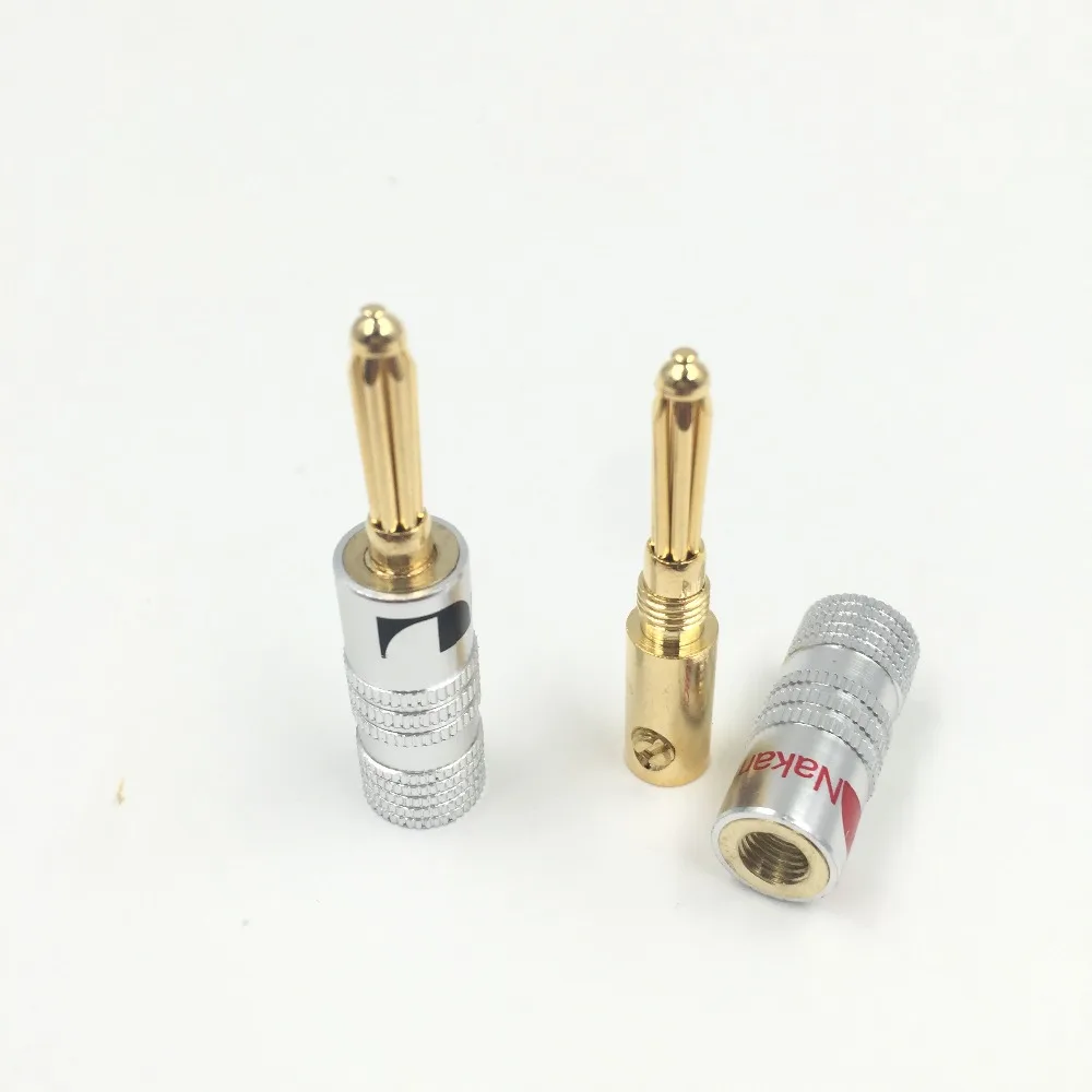 8 шт./лот новинка высокое качество 24K золото Nakamichi динамик банан разъем из чистой