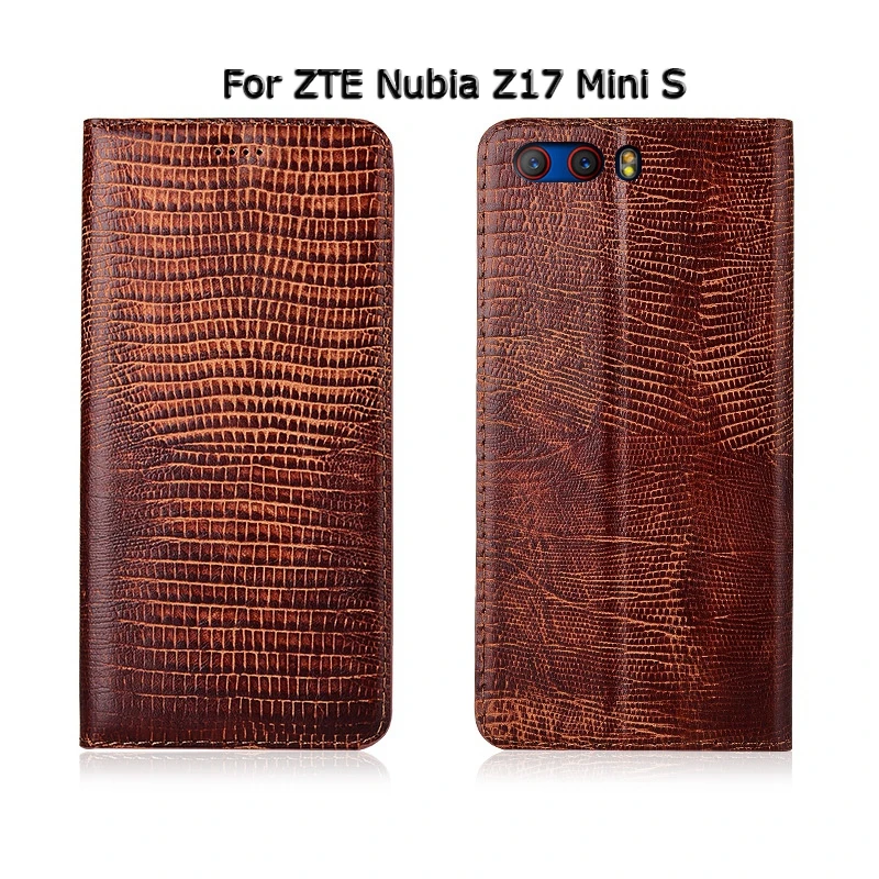 Чехол для телефона ZTE Nubia Z17 Z17S мини S броши в виде ящерицы зерна раскладной