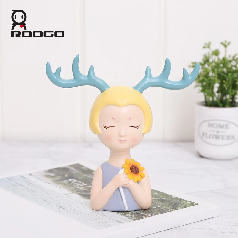 ROOGO аксессуары для украшения дома фигурка современные поделки из смолы милая