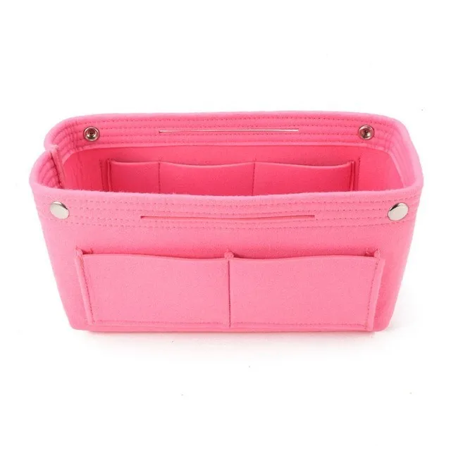 pink 1 шт. дорожный органайзер для макияжа, переносная Сумочка, косметичка, Женская войлочная ткань, сумка-вкладыш, женские косметички - Цвет: pink