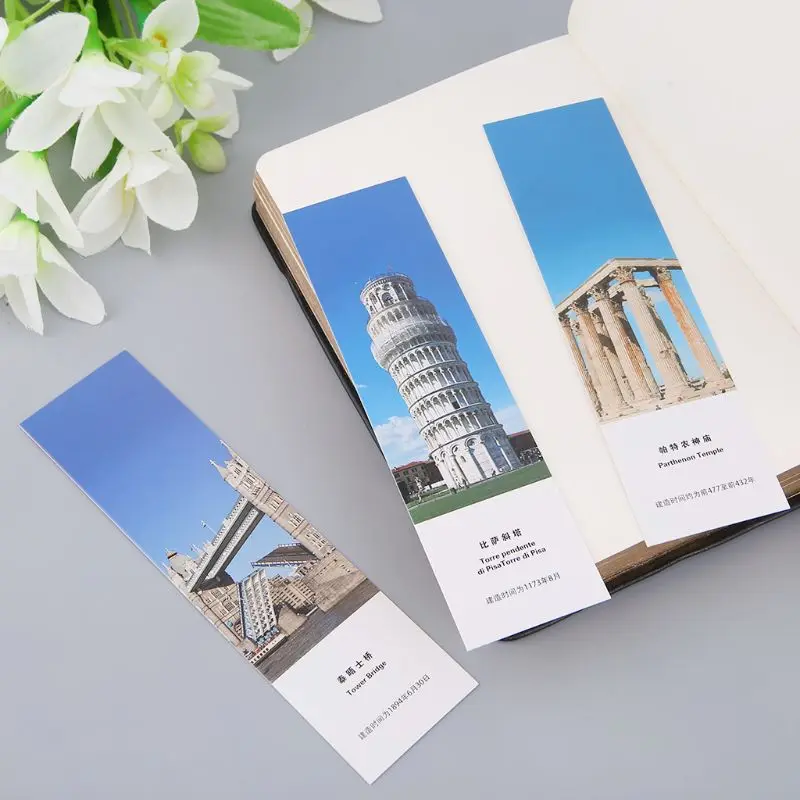 

30pcs Creative Chinese Style Paper Bookmarks Painting Cards Retro Beautiful Boxed Bookmark Commemorative Gifts