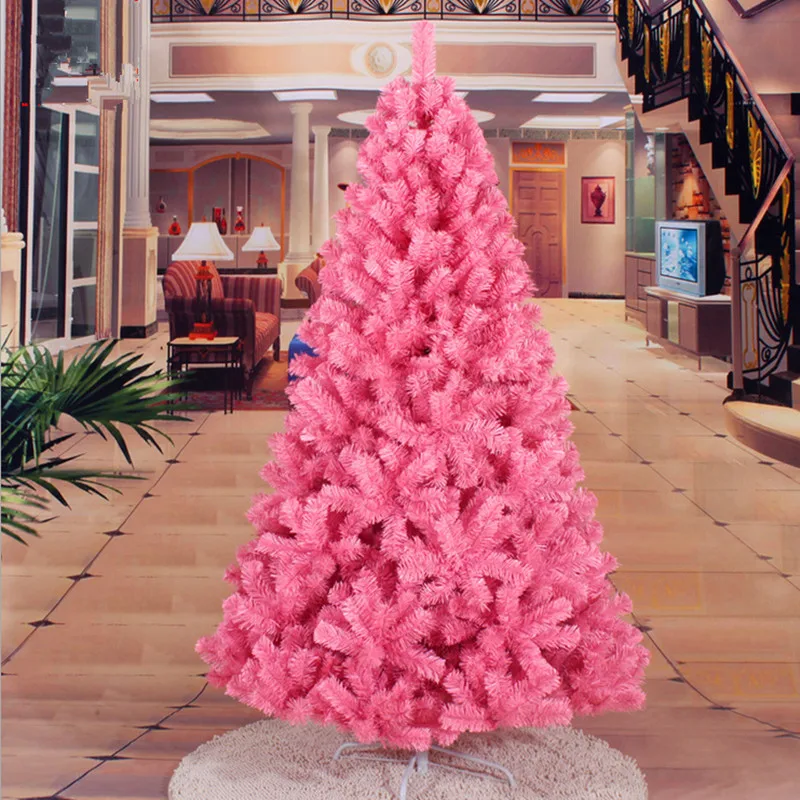 

New Year's gift 1.8 m / 180cm pink luxury hotel encryption Christmas tree home decorative items Supermarket