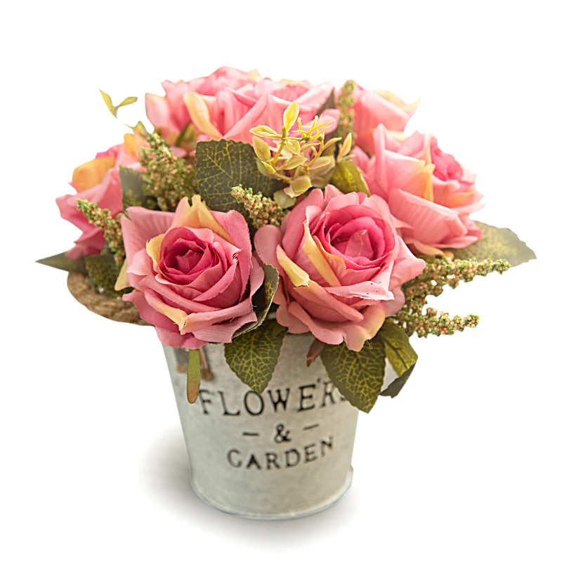 Керамическая Цветочная Свадебная камера Vazo для Золотого вазо де Флора украшение