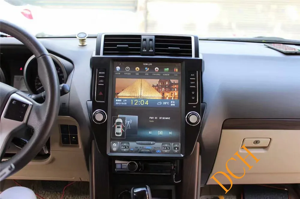 12,1 ''радио tesla стиль Android 8,1 автомобильный DVD gps навигатор для Toyota Land Cruiser Prado PX6 CARPLAY