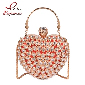 Женская вечерняя сумочка, клатч на цепочке, с бриллиантами