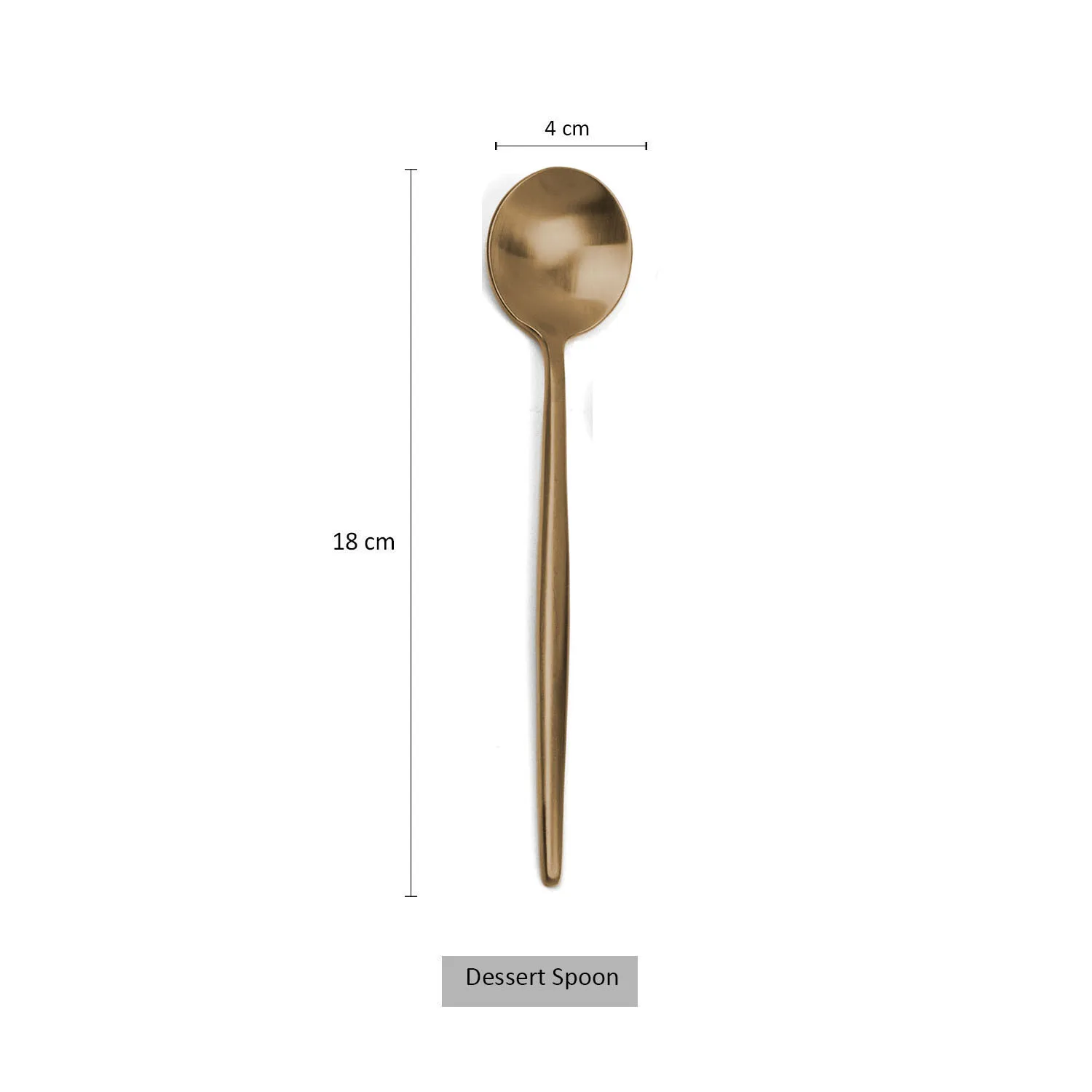 Dessert Spoon Розовые столовые приборы с позолотой набор матовое покрытие столовые приборы из нержавеющей стали набор ножей столовые приборы нож Столовые палочки европейский стиль - Цвет: Dessert Spoon