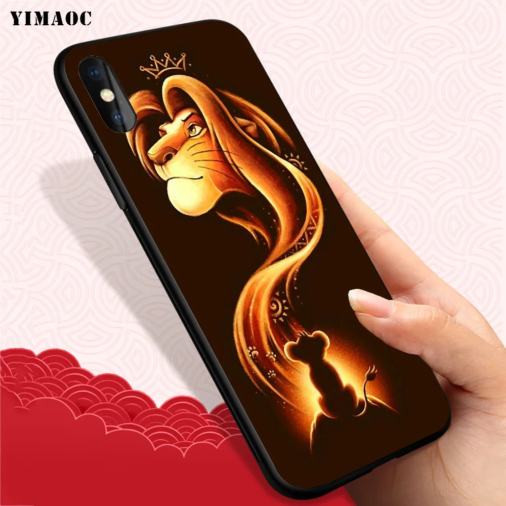 YIMAOC лев Король мягкий чехол для iPhone XS Max XR X 7 8 6 6S Plus 5 5S SE |