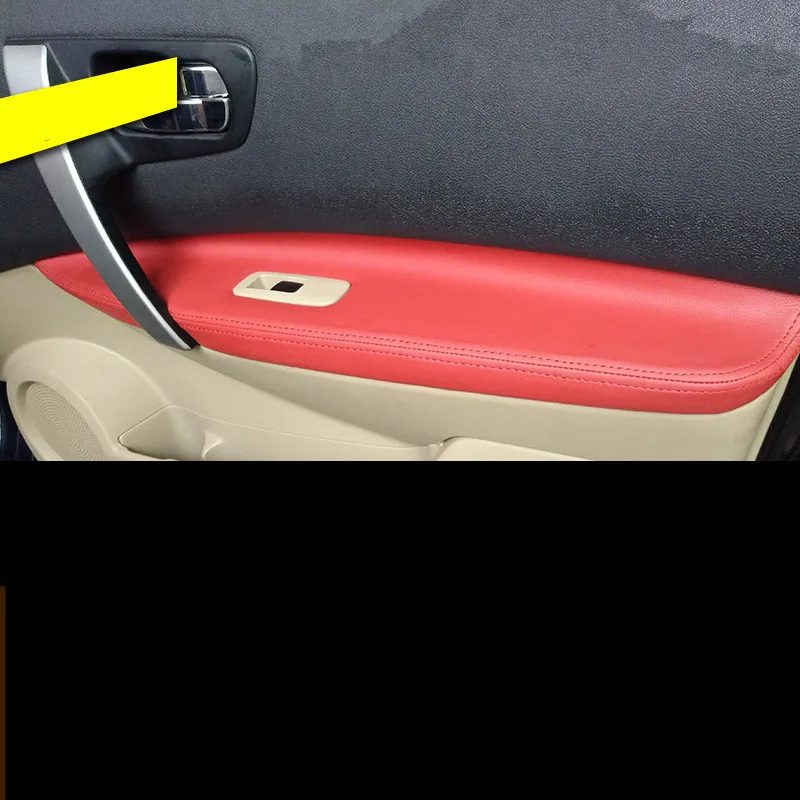 Подлокотник для внутренней двери кожаный чехол Nissan Qashqai 2008 2009 2010 2011 2012 Mirco fiber Leather