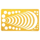 Линейка-трафарет для рисования круглых кругов разных размеров