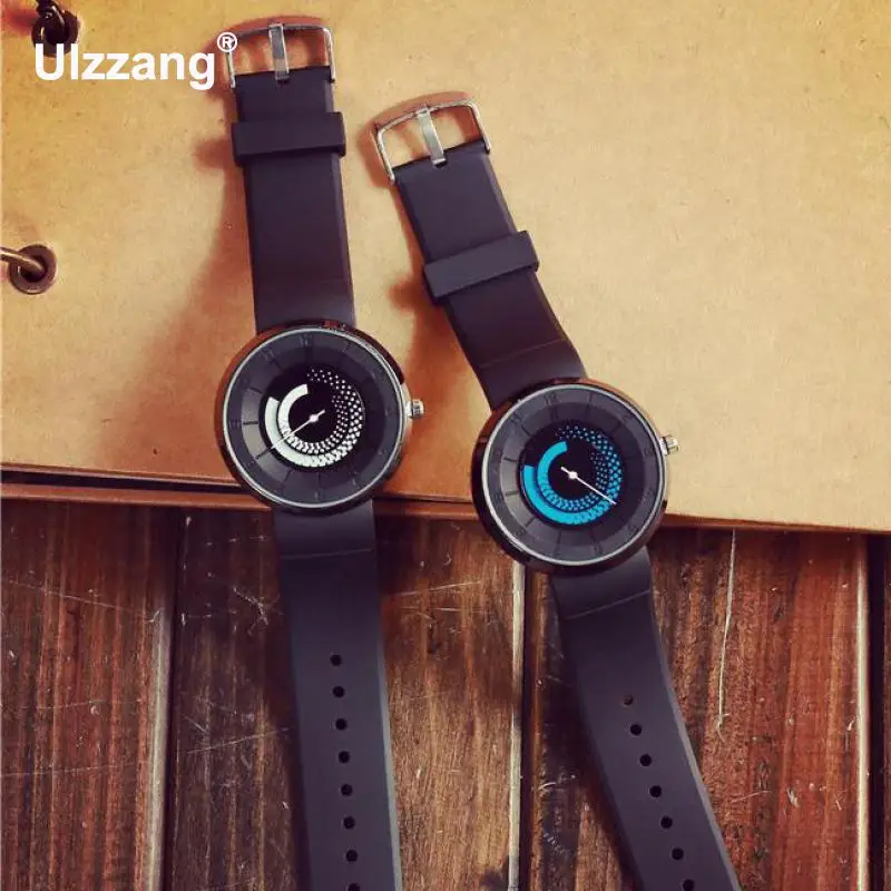 Новые модные стильные крутые резиновые желе кремовые кварцевые часы наручные