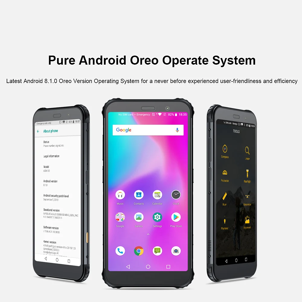 AGM X3 прочный 8/6GB+ 256/128/64GB Водонепроницаемый 5,99 дюймовый Snapdragon 845 8-ядерный мобильный телефон Android 8,1 24MP 4100mAh 4G смартфон