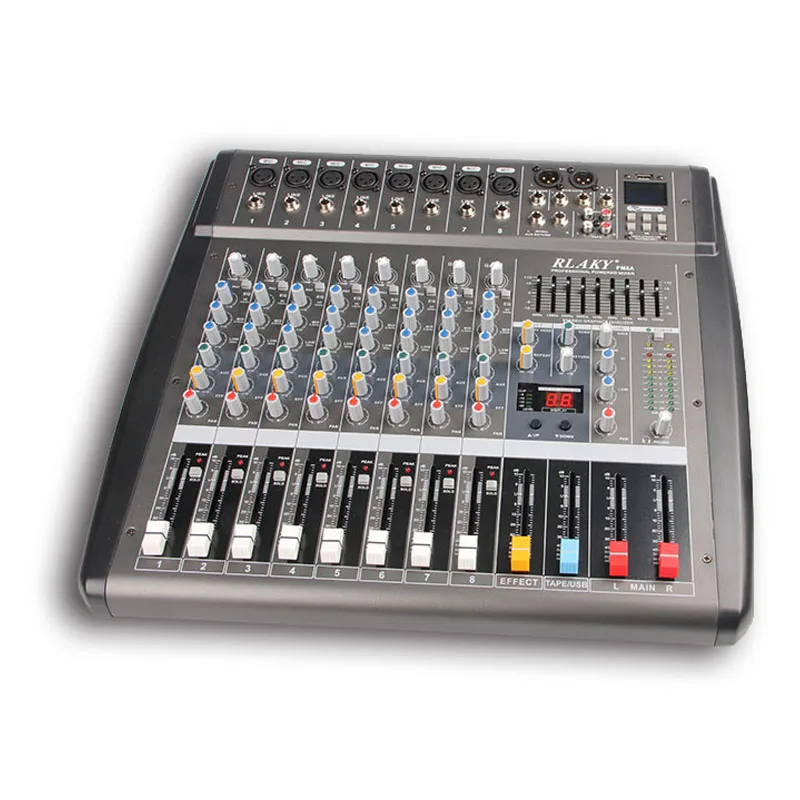 Высокое качество мощность ed микшер аудио DJ power Mate 380 Вт 8 каналов мощность ed усилитель микшер с мощной консолью