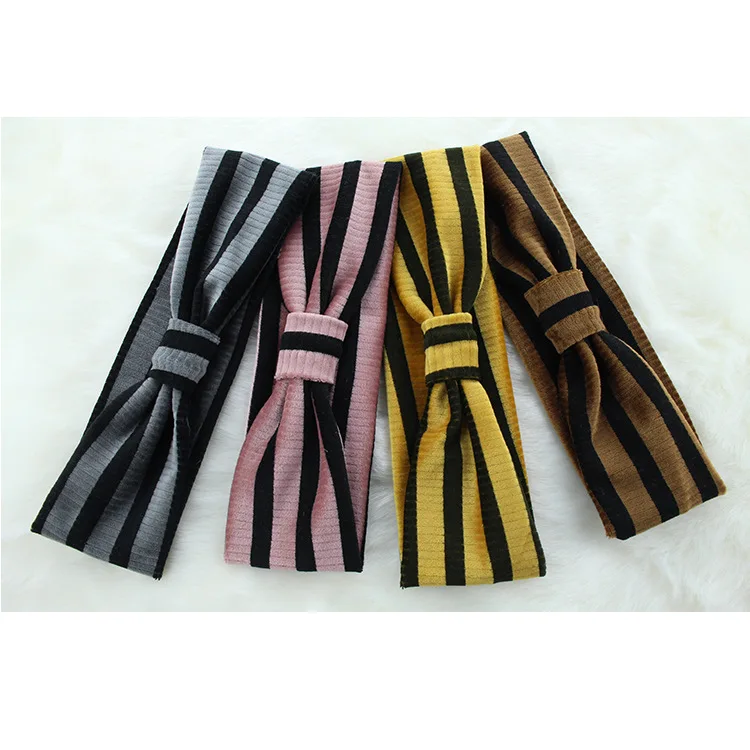 

ON SALE 1PCS 2018 Velvet Knot Hairband Women Noble Scrunchy Twist Hair Band Turban Striped Headband Bandana Bandage On Head Band
