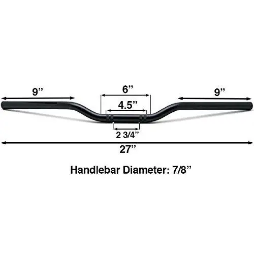 

Motorcycle Retro Handlebar 7/8" 22mm Euro Style for Cruiser Racer Bike Motorbike Motocross Accessories Steel Pipe Handle Bar