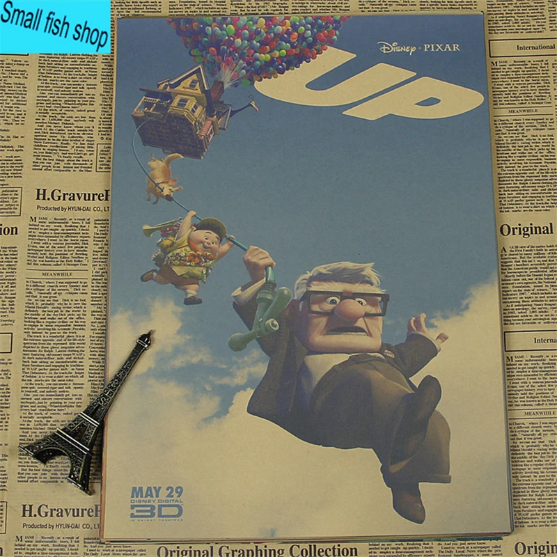 Up Peter Hans Docter Pixar домашний декор крафт-фильм Ретро плакат рисунок ядро наклейки на стену