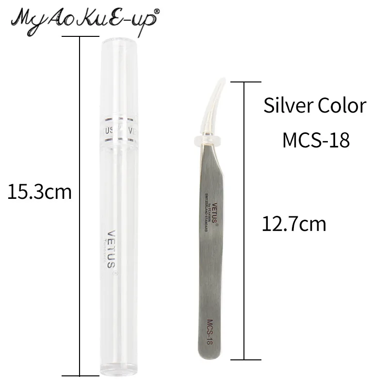Mcs 18 Silver Новая серия MCS Премиум Пинцет норковые ресницы удлинение качество ультра тонкий высокая точность нержавеющая сталь антистатические пинцеты - Цвет: Mcs 18 Silver