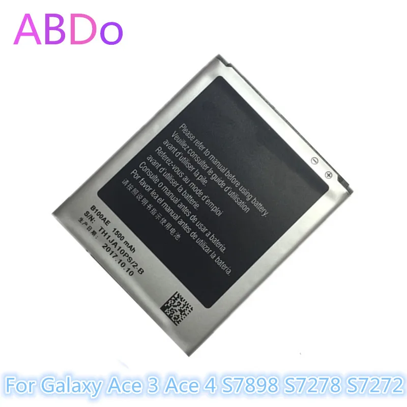 Батарея B100AE для телефона Samsung Galaxy Ace 3 4 S7898 S7278 S7272 1500 мАч сменные батареи качество