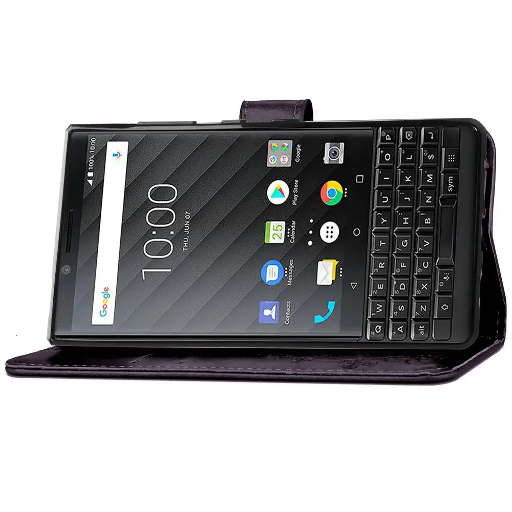 Чехол для телефона Blackberry Key Two 2 откидная задняя крышка из искусственной кожи