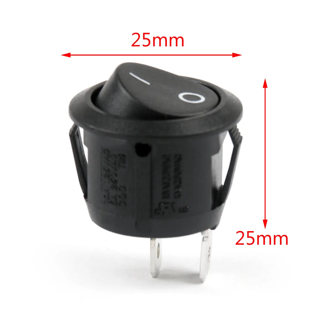 Кулисный Переключатель areyourstore круглый переключатель SPST 2Pin ON OFF 6A/250VAC 10A/125 vac R13
