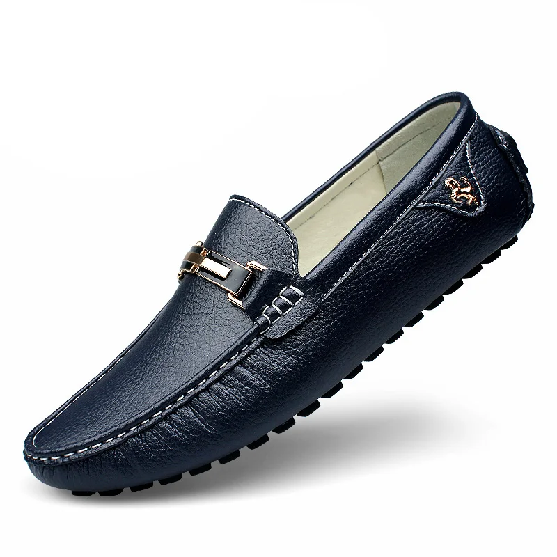 Мужские туфли из натуральной кожи на плоской подошве | Обувь