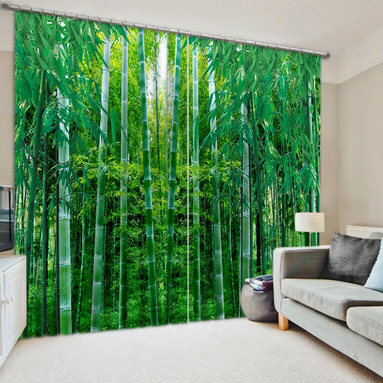 

Luxury Blackout 3D Window Curtains For Living Room Bedroom bamboo curtains