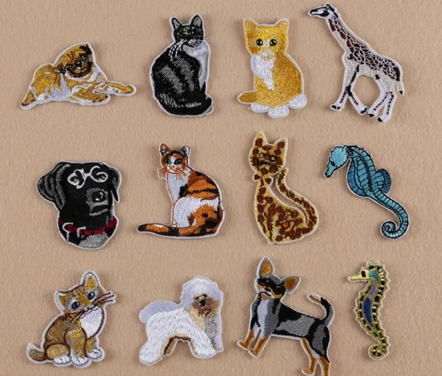 10 шт. вышитые наклейки-животные | Дом и сад