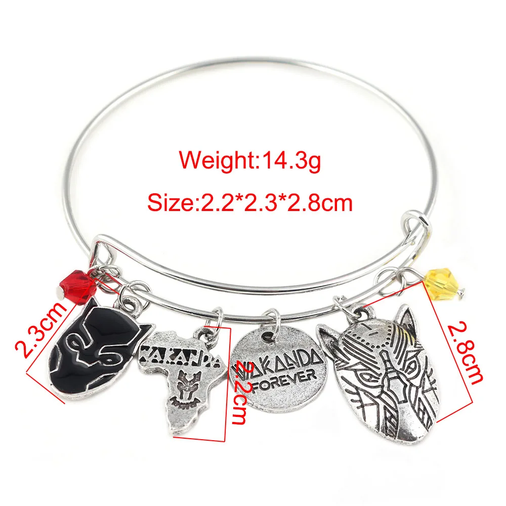 Оптовая продажа фильм Черная Пантера Браслет карта Африки маска жизни Древо