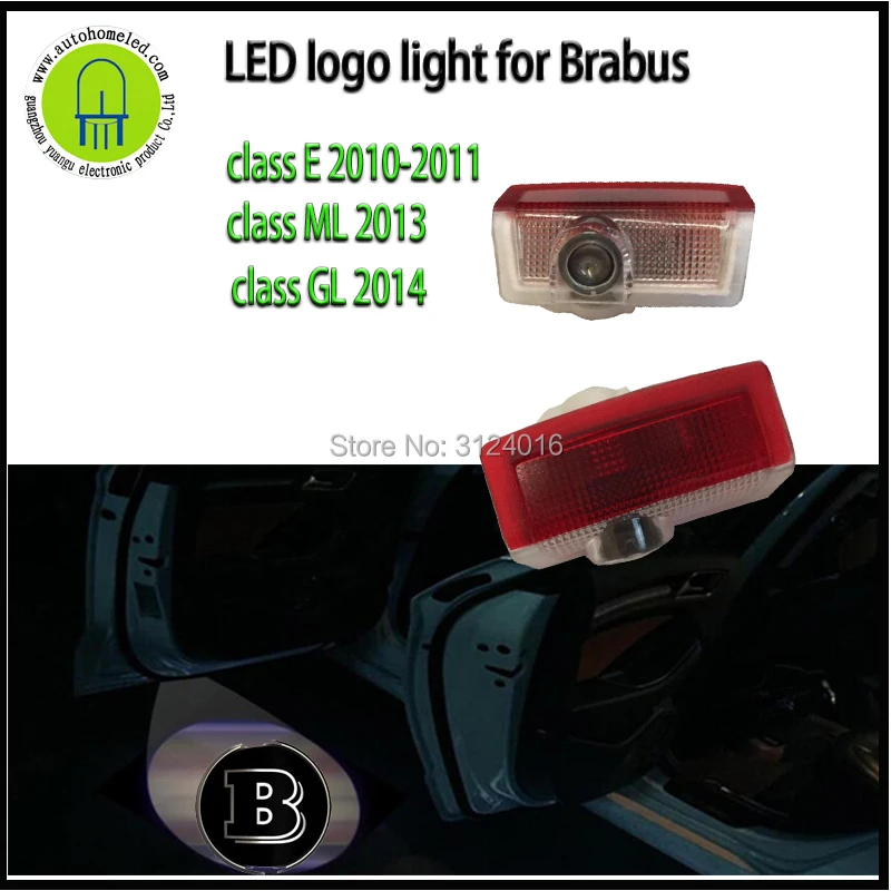 2 шт. X Автомобильный светодиодный светильник с логотипом для Benz Brabus Class S 2011-2013 E ML 2013 GL 2012 дверной лазерный проектор