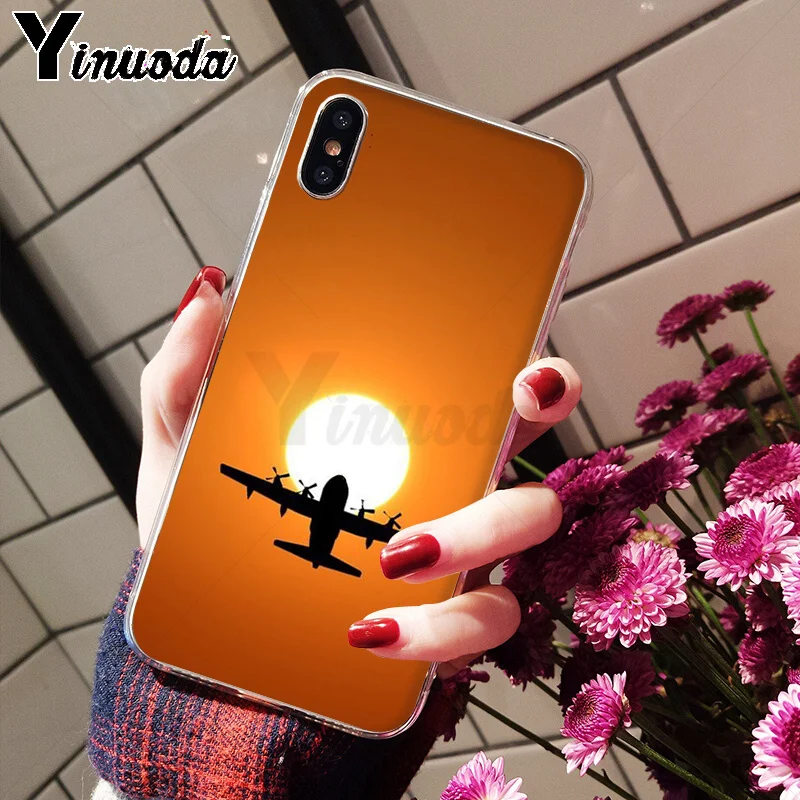 Yinuoda Airplane At The Sunrise Airplane мягкий чехол из ТПУ для телефона iPhone 6S 6plus 7 7plus 8 8Plus X Xs MAX 5 5S XR - Цвет: A9