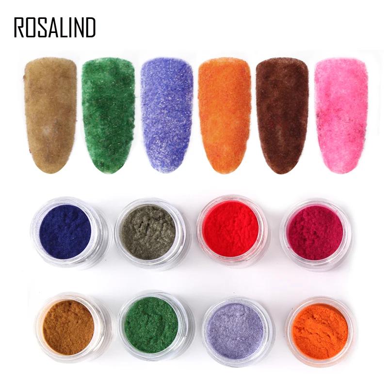 Новинка бархатная пудра для ногтей ROSALIND блестящее украшение своими руками