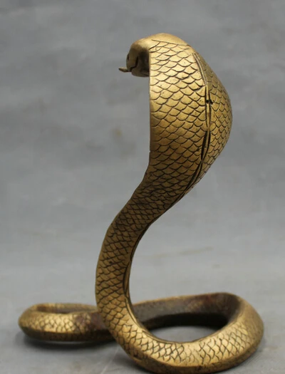 17 см фолк Китайский Бронзовый год зодиакальный фэншуй хитрый статуя в форме змеи