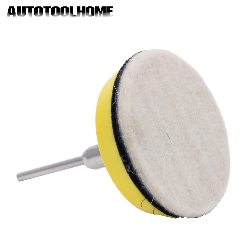 11pcs 2&quot 50mm Wool Felt Polishing Pad with 3mm Mandrel Grinding Buffing Wheel For Dremel 3000 Woodworking Tools Accessories |