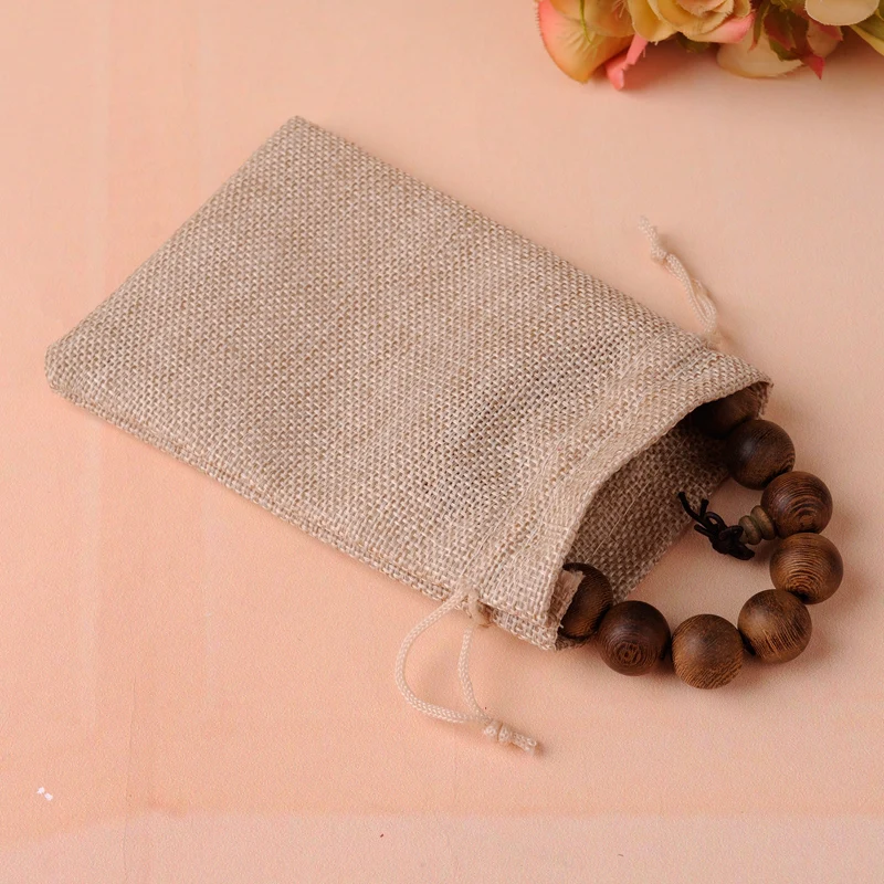 С кулиской, из джута джутовые мешки, 50 шт в наборе, 13x18 см подарочные пакеты для ювелирного bolsas de regalo joyero organizador может изготовленным на заказ логосом