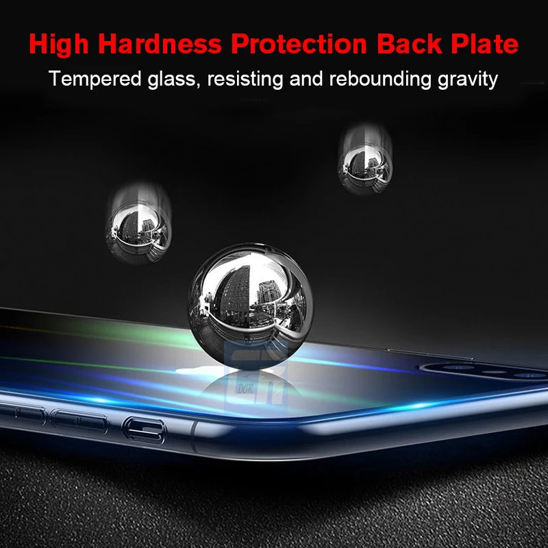 Luxury Rainbow Color Tempered Glass Case for iPhone XR XS MAX Protective Back 8 7 6 6S Plus Silicone Hard Cover |