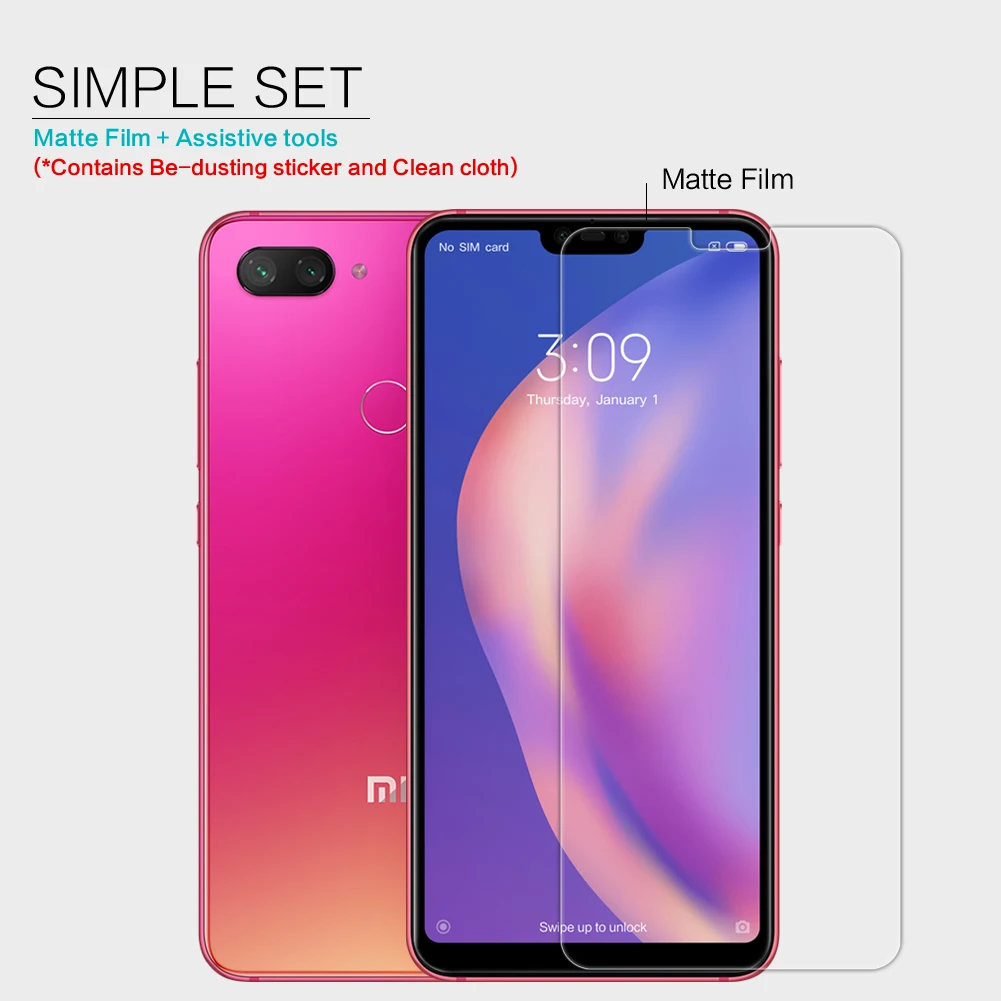 Xiaomi Mi 8 Lite Защитная пленка для экрана Nillkin прозрачная/Матовая Мягкая Пластиковая пленка для samsung Galaxy Xiaomi Mi 8 Lite