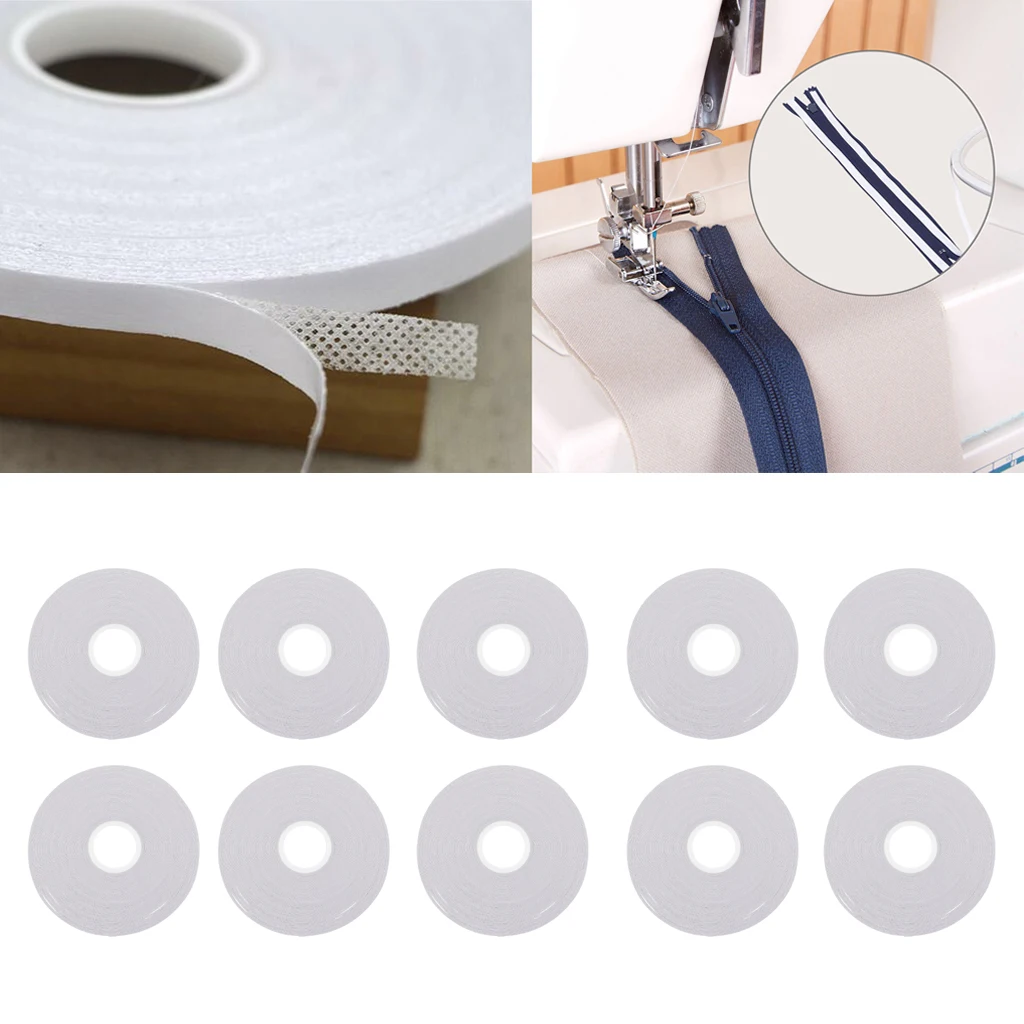 

10 Rolls White Double Sided Tape Quilting Tape Wash Away Tape 21.8 Yards