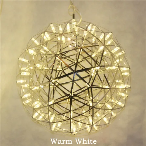 Warm White Современный короткий чердак spark ball светодиодный подвесной светильник фейерверк шар из нержавеющей стали подвесные лампы для ресторана дома деко - Цвет корпуса: Warm White